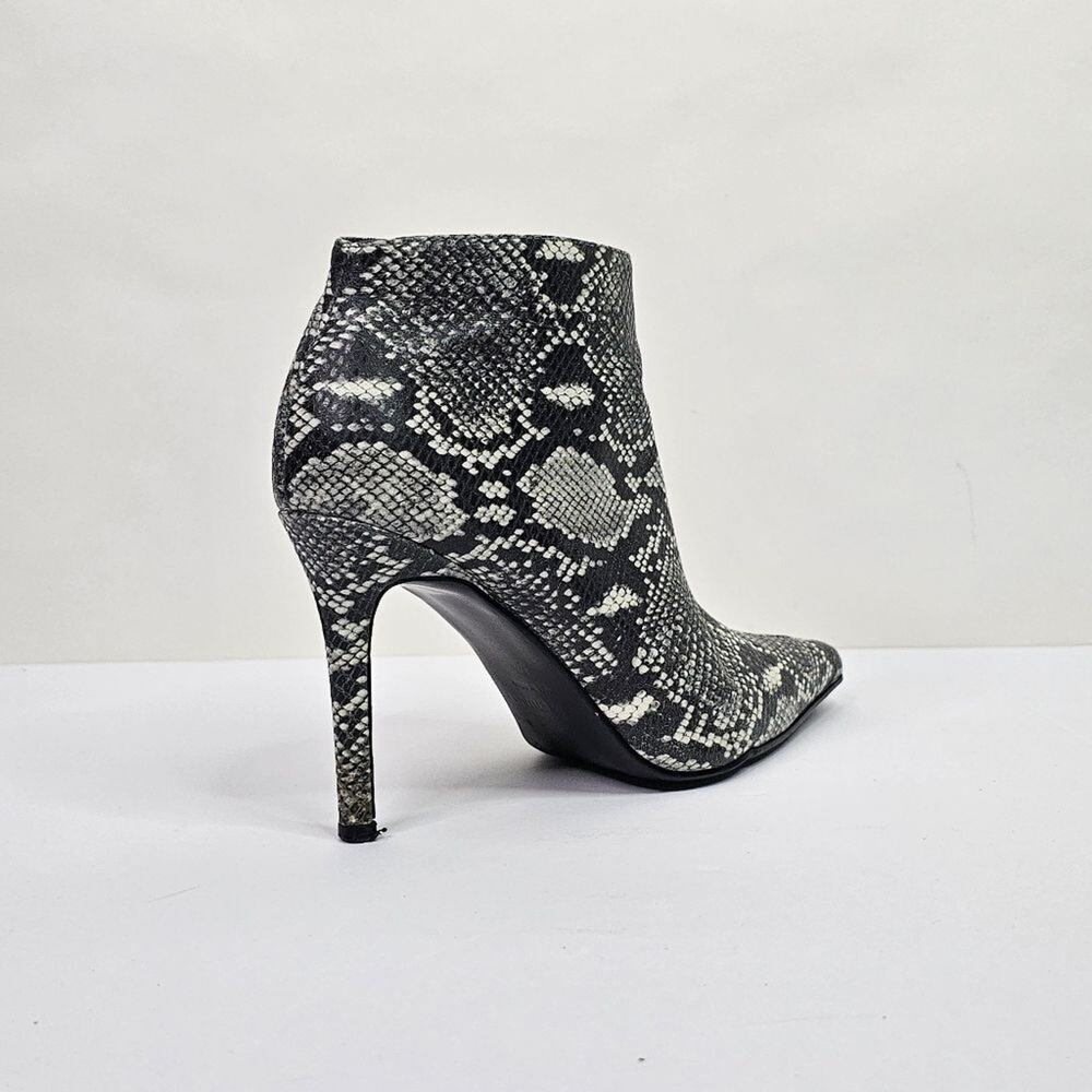 Pre-Loved Colin Stuart Python Print Leather Pointed-Toe Booties - Picture 6 of 10